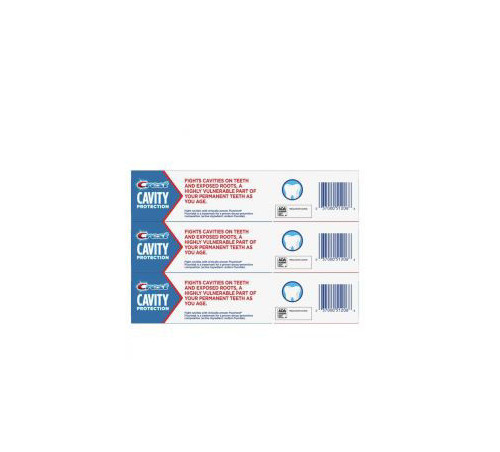 Crest CAVITY PROTECTION Fluoride Toothpaste Regular Paste 5.7oz Ea, VALUE 3 PACK