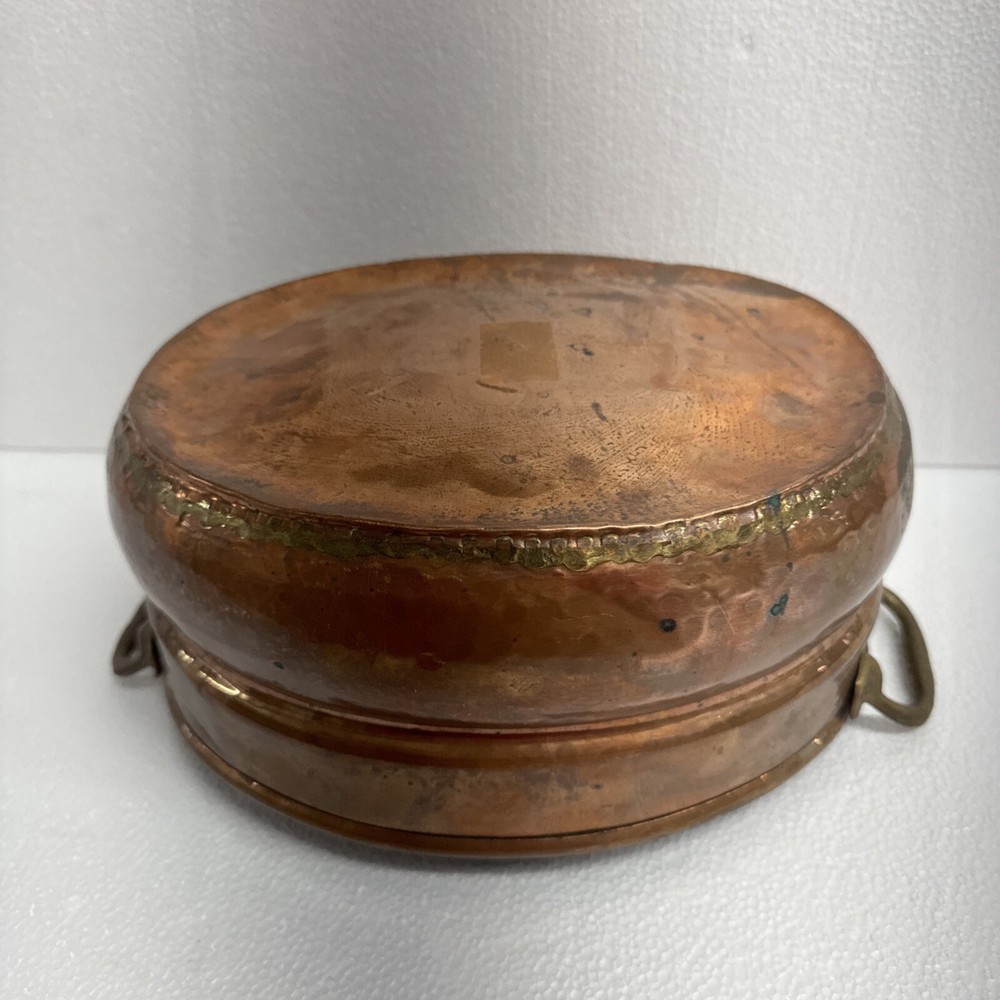 Copper and Brass Bowl With Handles 13