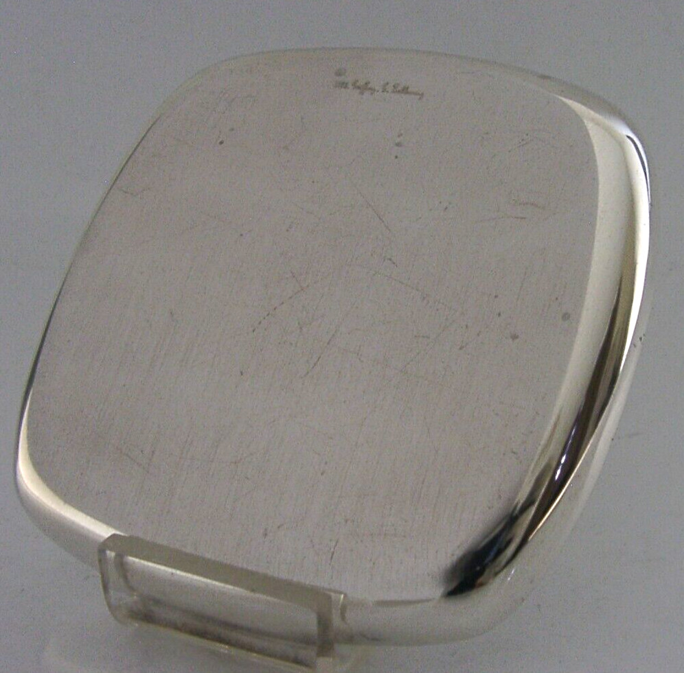 A E JONES SOLID STERLING SILVER FISH DISH 1960 GEOFFREY BELLAMY DESIGNED