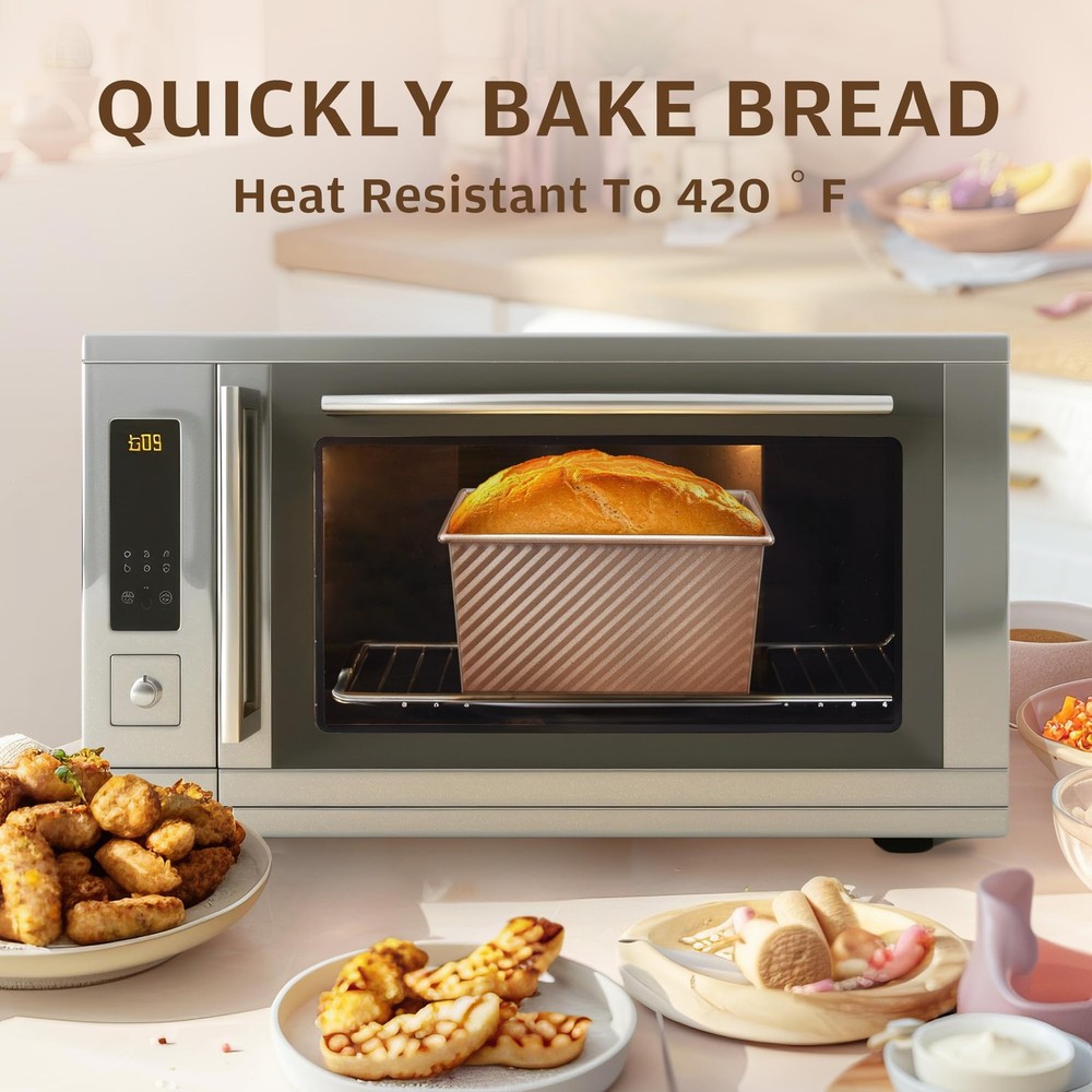Pullman Loaf Pan With Lid 1 Lb Dough Capacity Nonstick Bakeware For Baking Bread