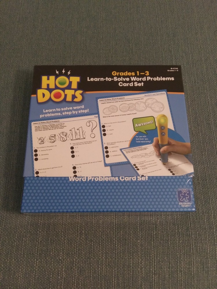 Hot Dots Mathematical Word Problem Flash Card Set by Educational Insights