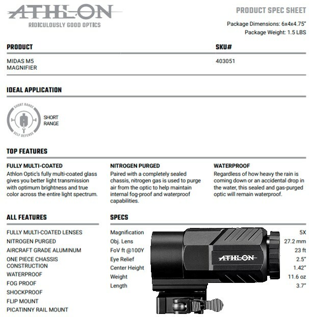 Athlon Midas M5 Magnifier Black 403051