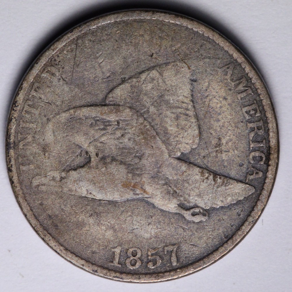 1857 Flying Eagle Cent Penny VG E103 QXM