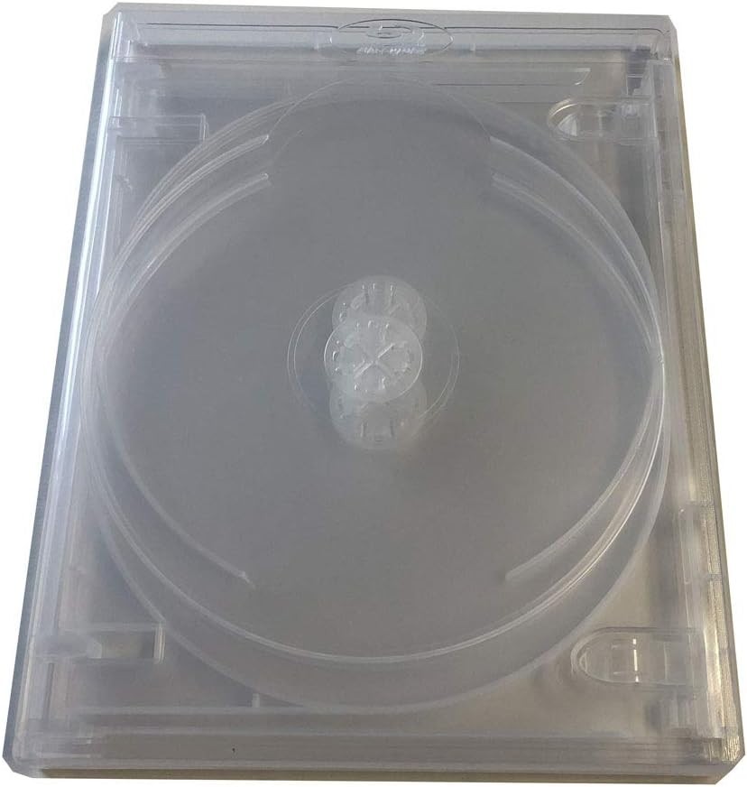 One Standard Clear 6-Holder Blu-Ray Case 15 mm Holds 6 Discs Replacement Storage