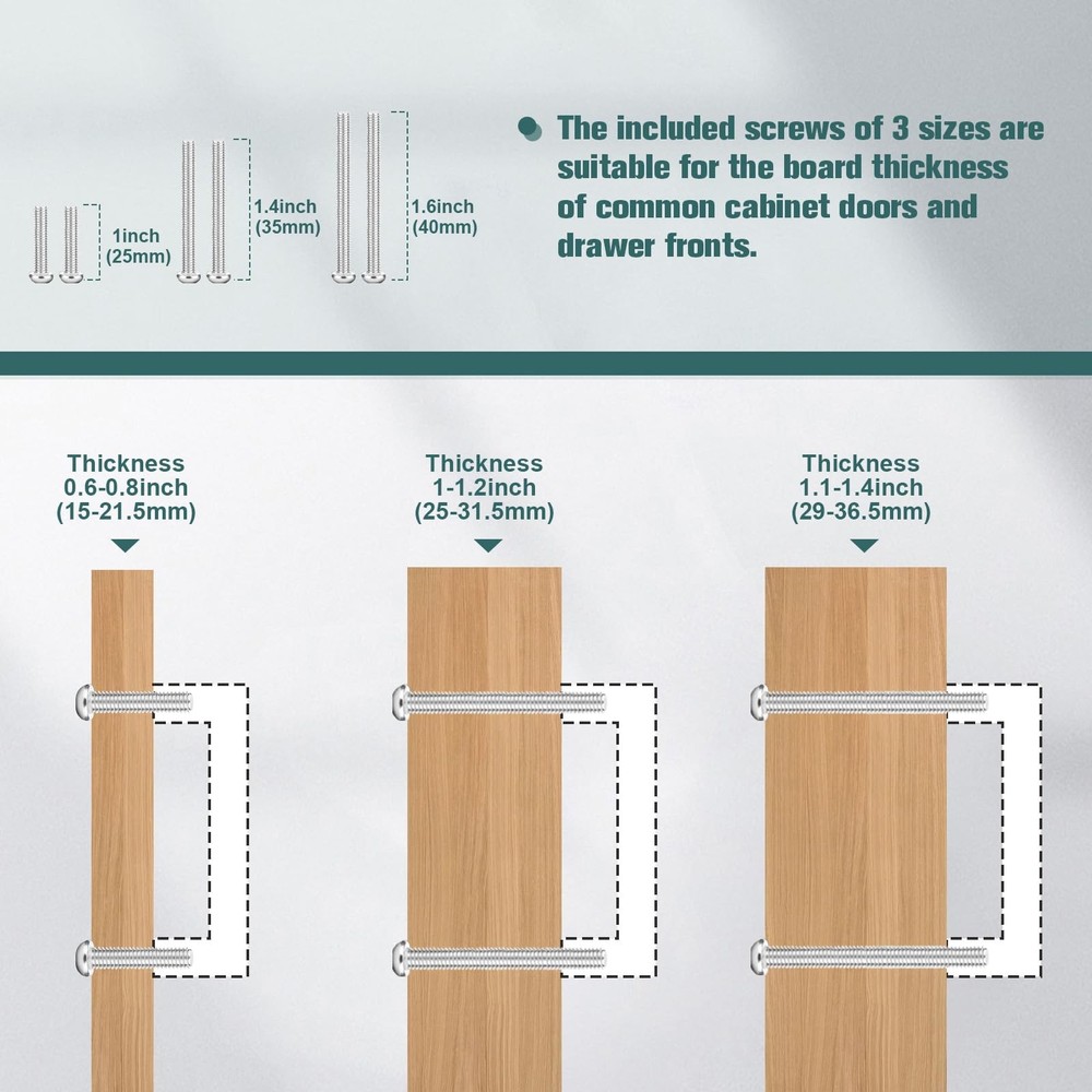 Cabinet Pulls - Solid Zinc Alloy Kitchen Cabinet Handles & Knobs for Drawers,...