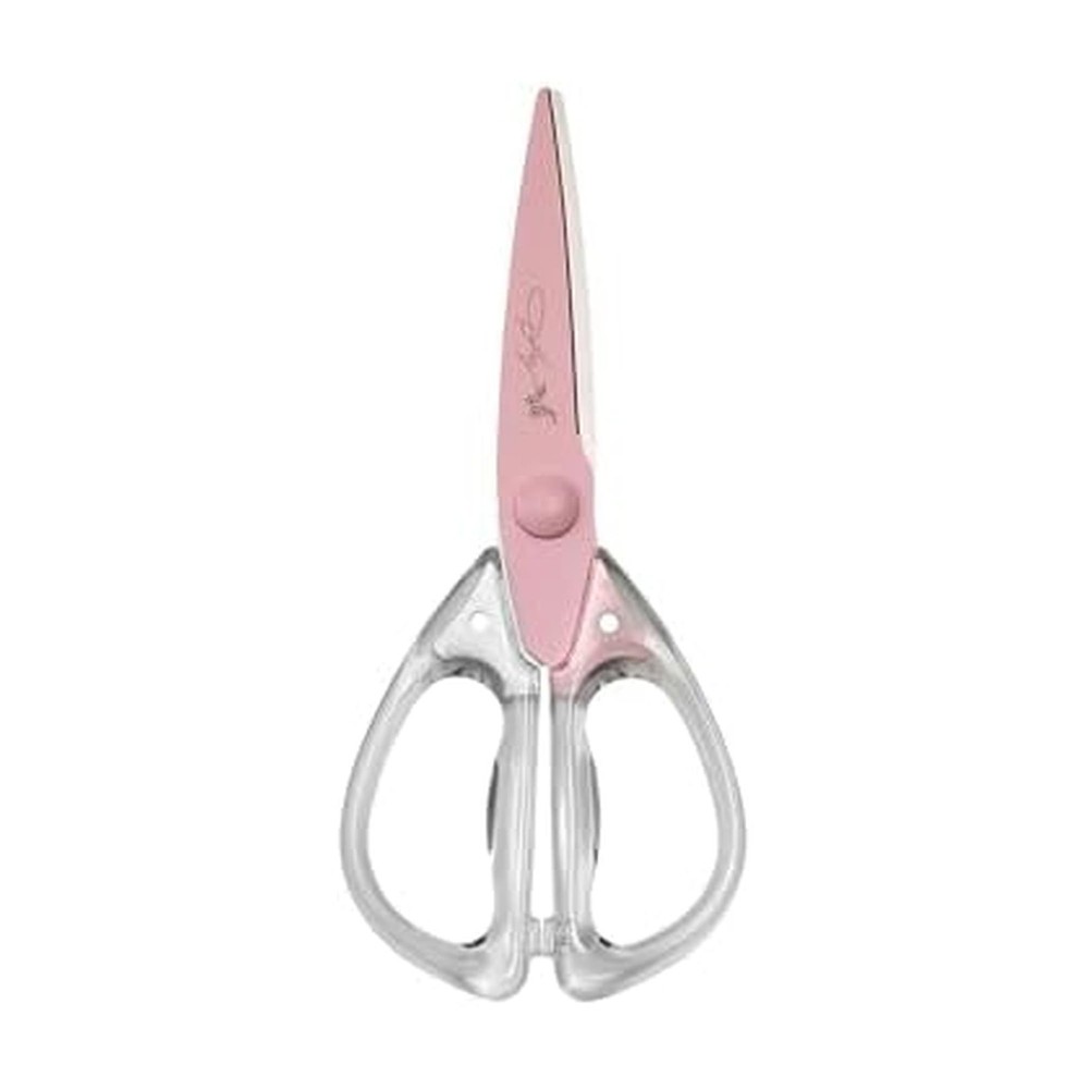 AllPurpose Kitchen Scissors with Pink Blade and Clear Acrylic Handle  Sharp S...