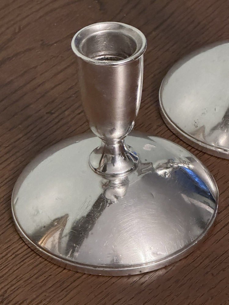 Gorham Sterling Silver 925 Weighted Candlestick Holders Pair Pattern 975 - CB35