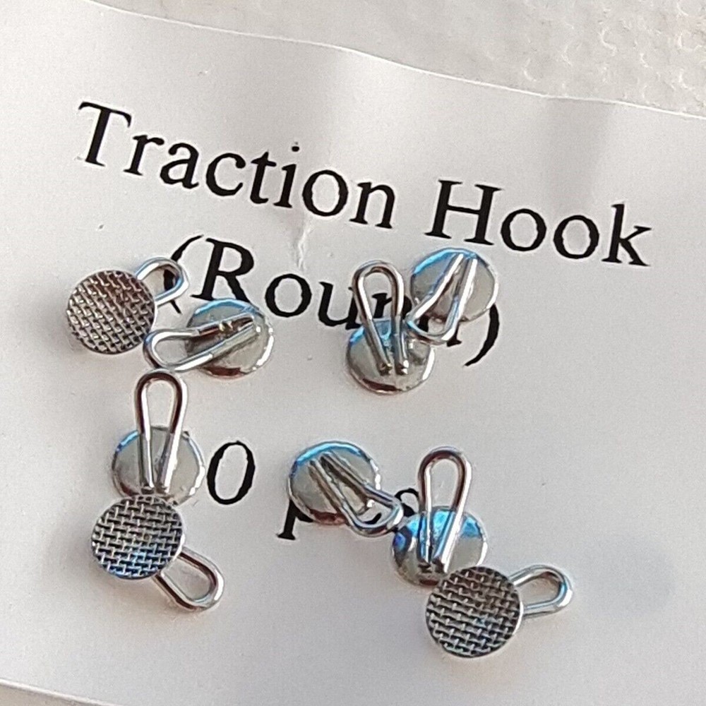 100Pc Dental Orthodontic Traction Hook Round Bondable Caplin Hook Lingual Button