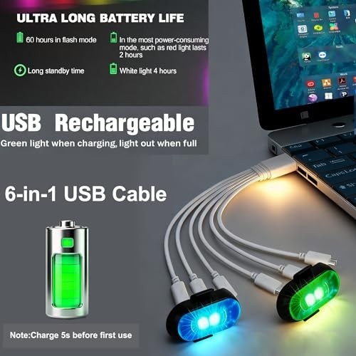 Wireless Mini Led Strobe Flashing Lights with Remote Control for Car, 8