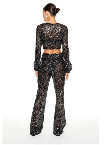 NWT forever21 Sequin Crop Top & Pants Set