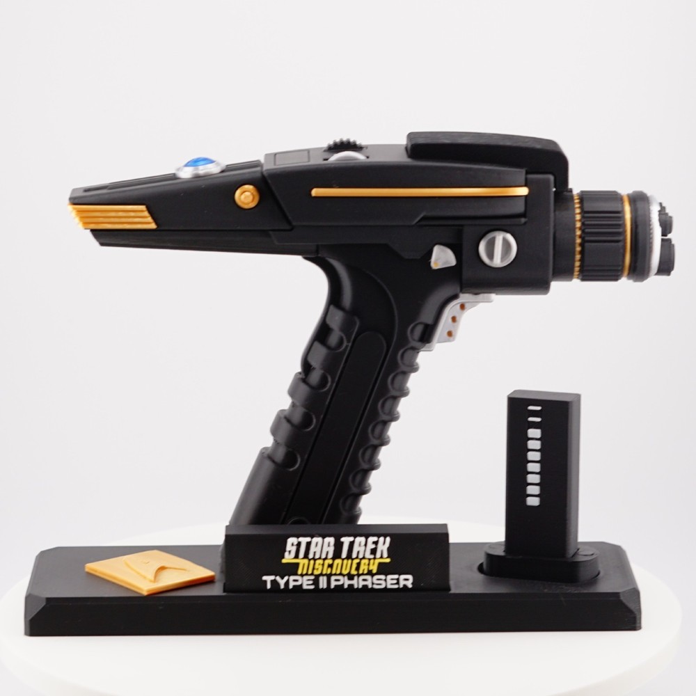 Star Trek Discovery Type 2 - Black - Phaser 3D Printed Prop w/ Moving Trigger