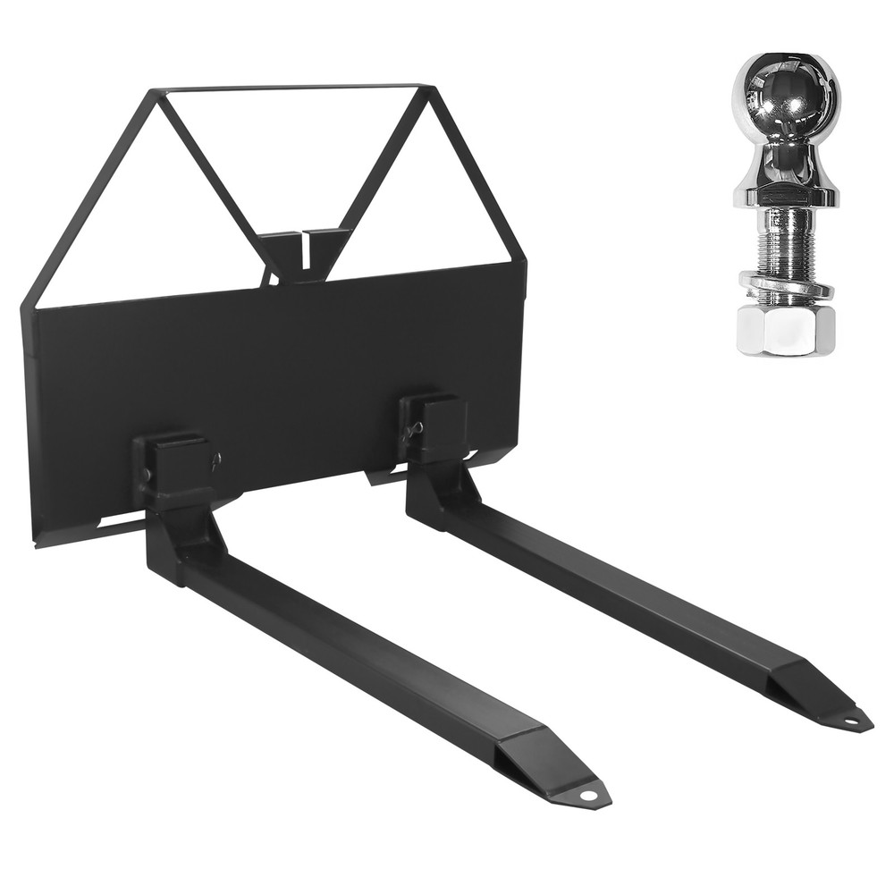 Pallet Fork 46" Skid Steer Fork Skid Steer Attachment Quick Attach Mount 2600LBS