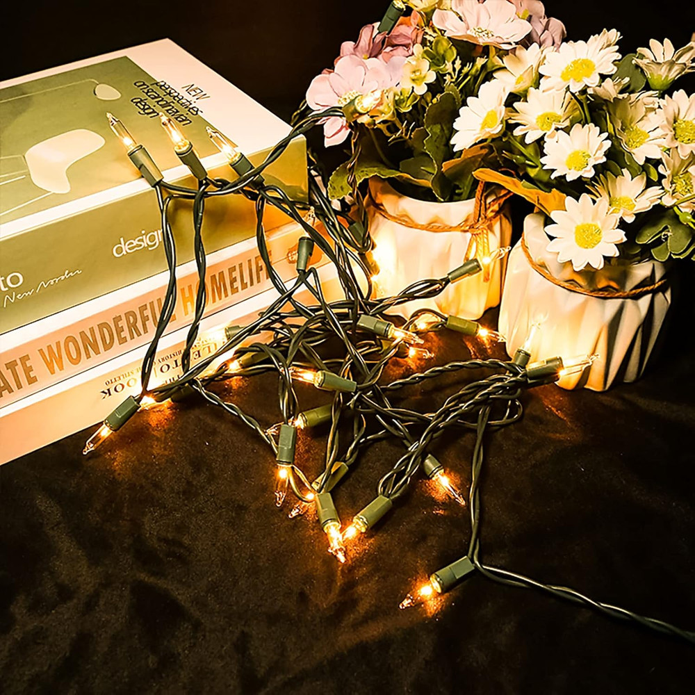 MULTI-SPARKING Clear Christmas String Lights - 35 Count Warm White Incandescent