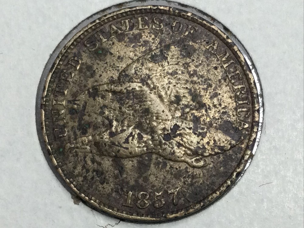 1857 Flying Eagle Cent in very fine value