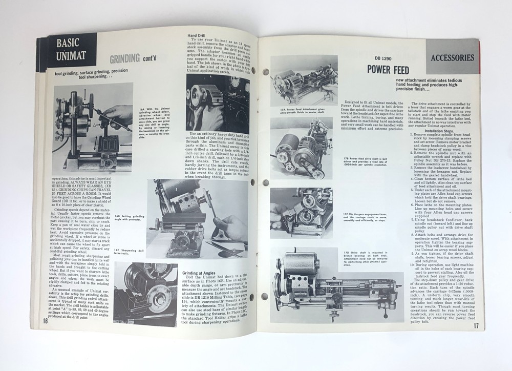 UNIMAT Original MINIATURE MACHINING TECHNIQUES book