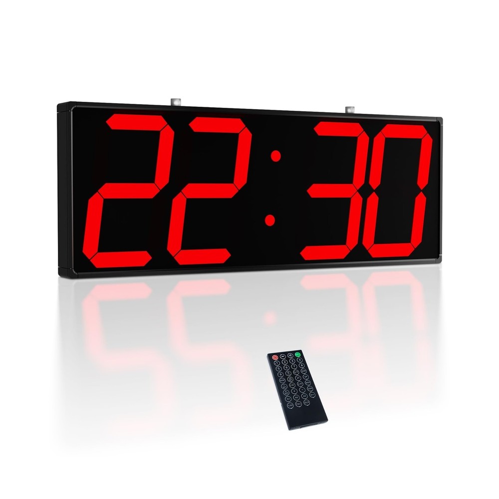 Digital Wall Clock with Double Sided Display, Large LED Clock with Timer,Alar...