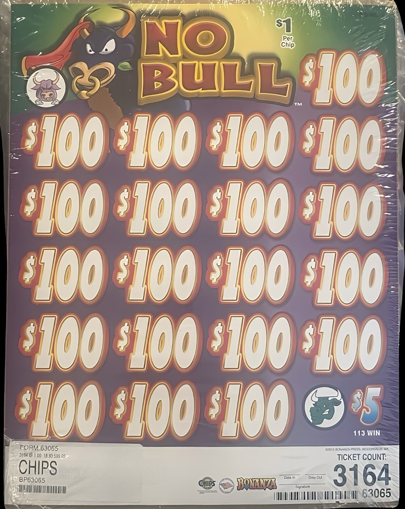 New Pull Tickets - Chip Tickets - No Bull