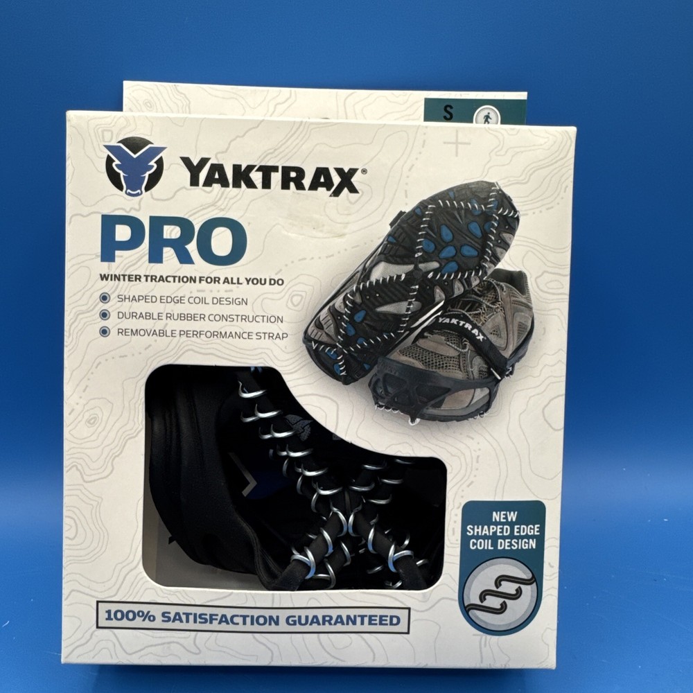 Yaktrax PRO One Pair Black Size Small Winter Traction