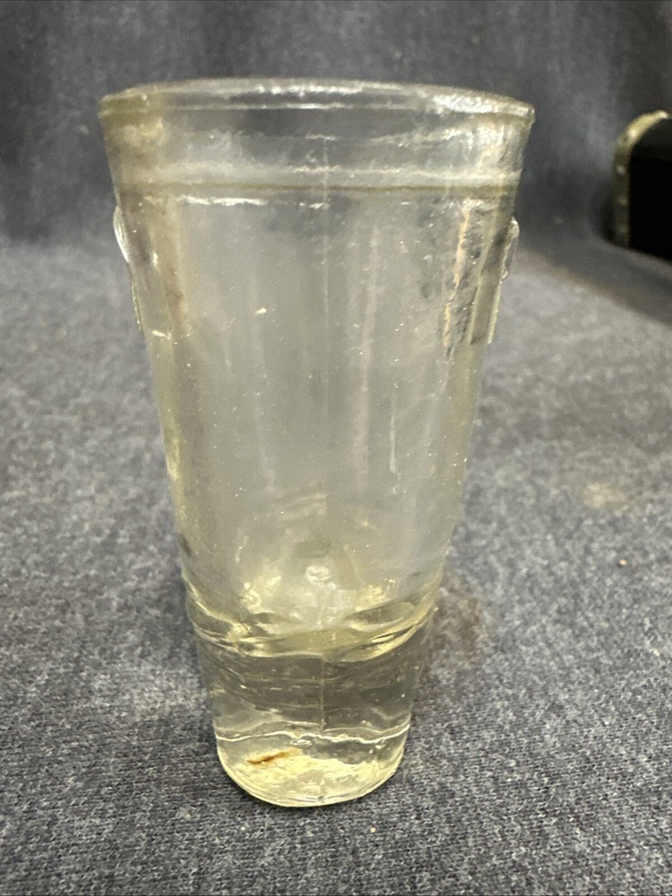 VINTAGE CLEAR GLASS SANTA BOOT CANDY CONTAINER