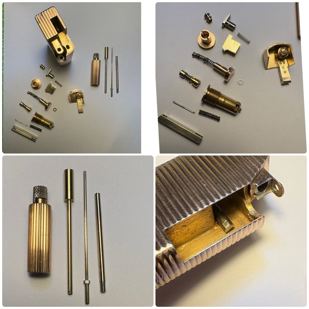 Dunhill Solid Silver ‘GILT FINISH’ Aldunil (LARGE) Lighter - Fully Overhauled