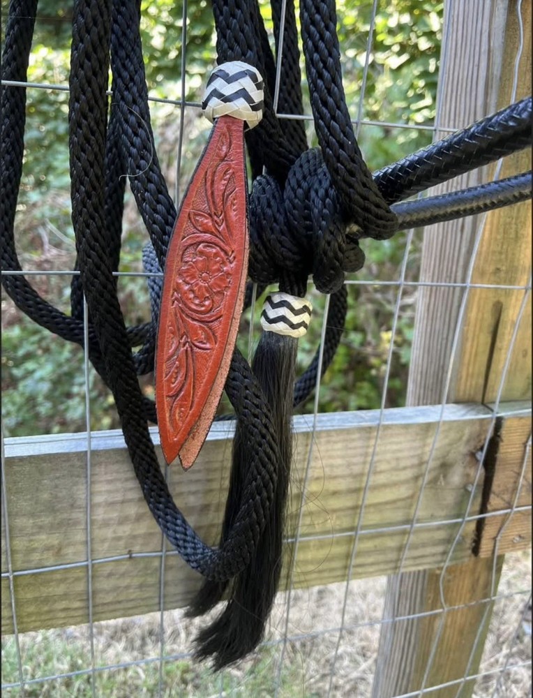 Bitless Hackamore Rawhide Bosal Mecate Complete Set New Horse Tack