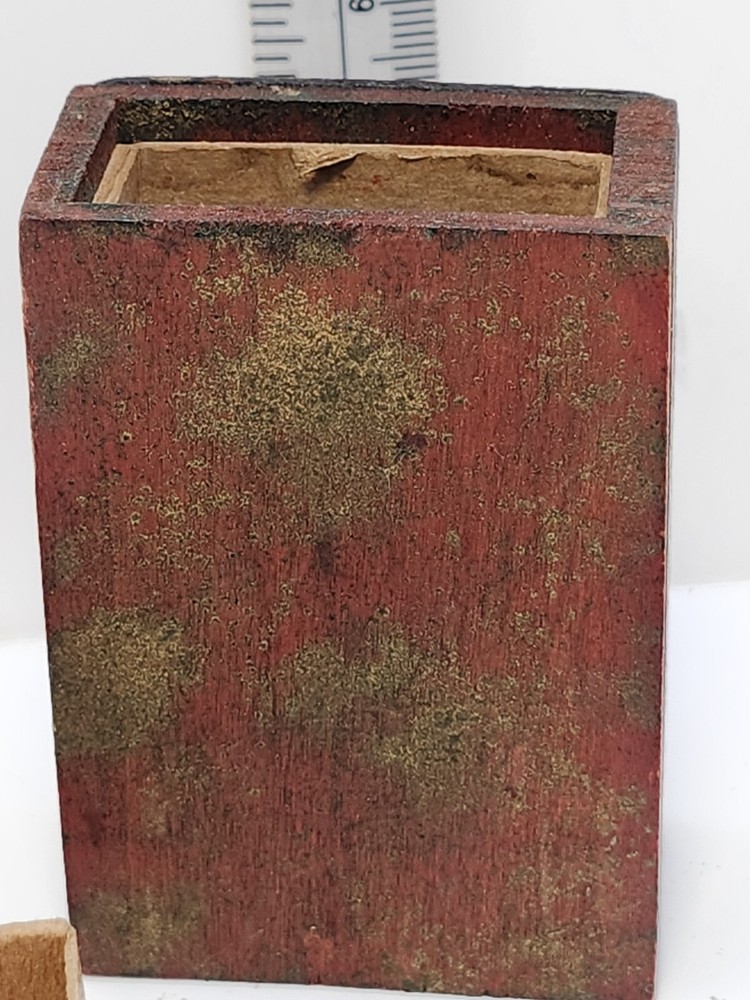 vintage matches wood box
