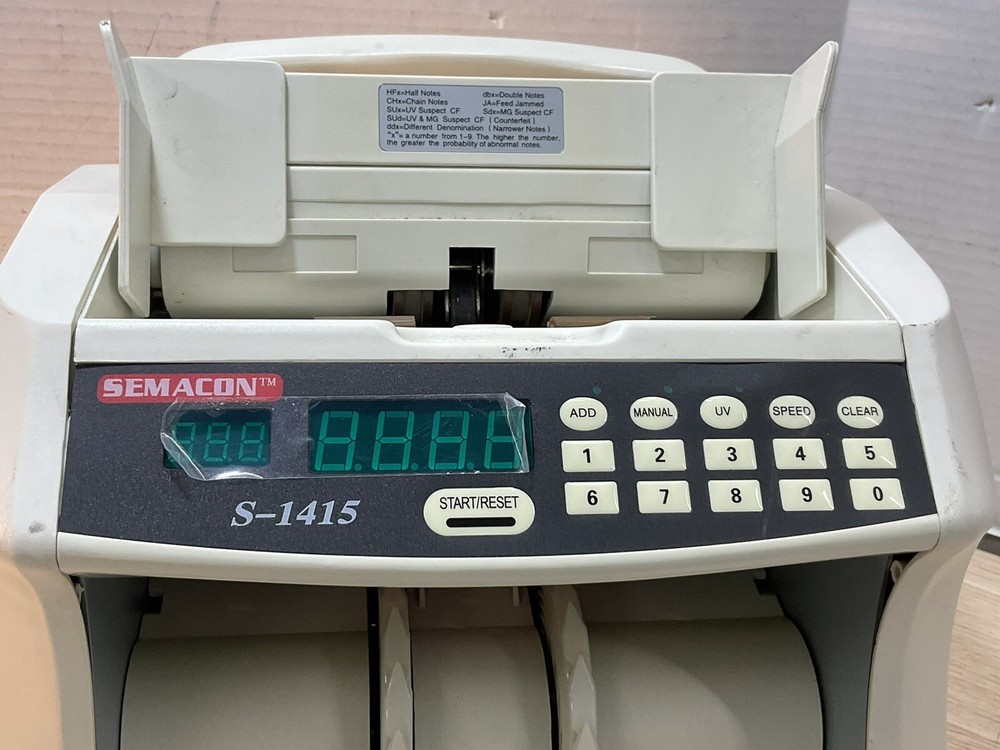 Semacon S-1415 Bill Counting Machine / As Is / MAR-875