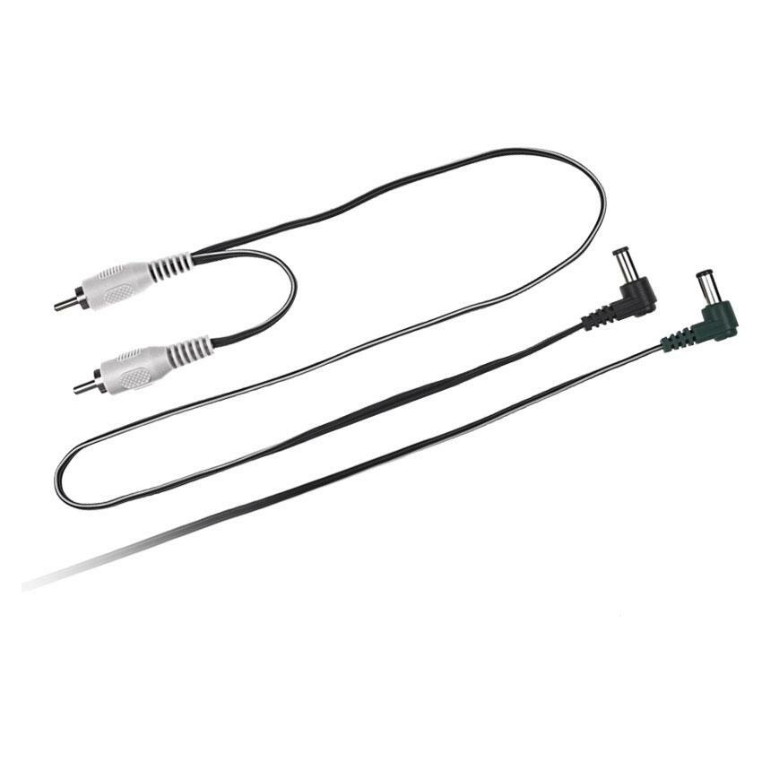 Cioks Stack Flex 1022 5,5/2,1mm Center Negative DC plug 50cm / 20″ (White/Black)