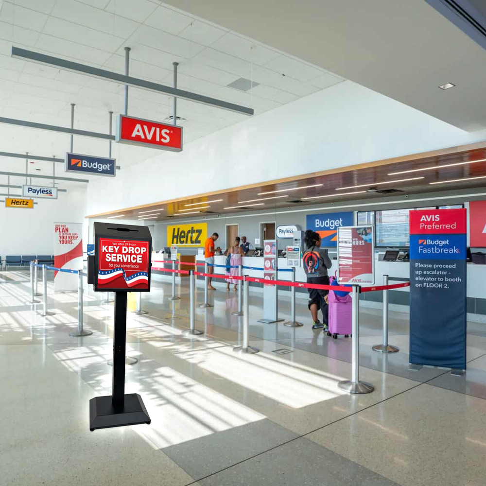 OPEN BOX Suggestion Box, Floor Standing Offering Box with Combination Lock