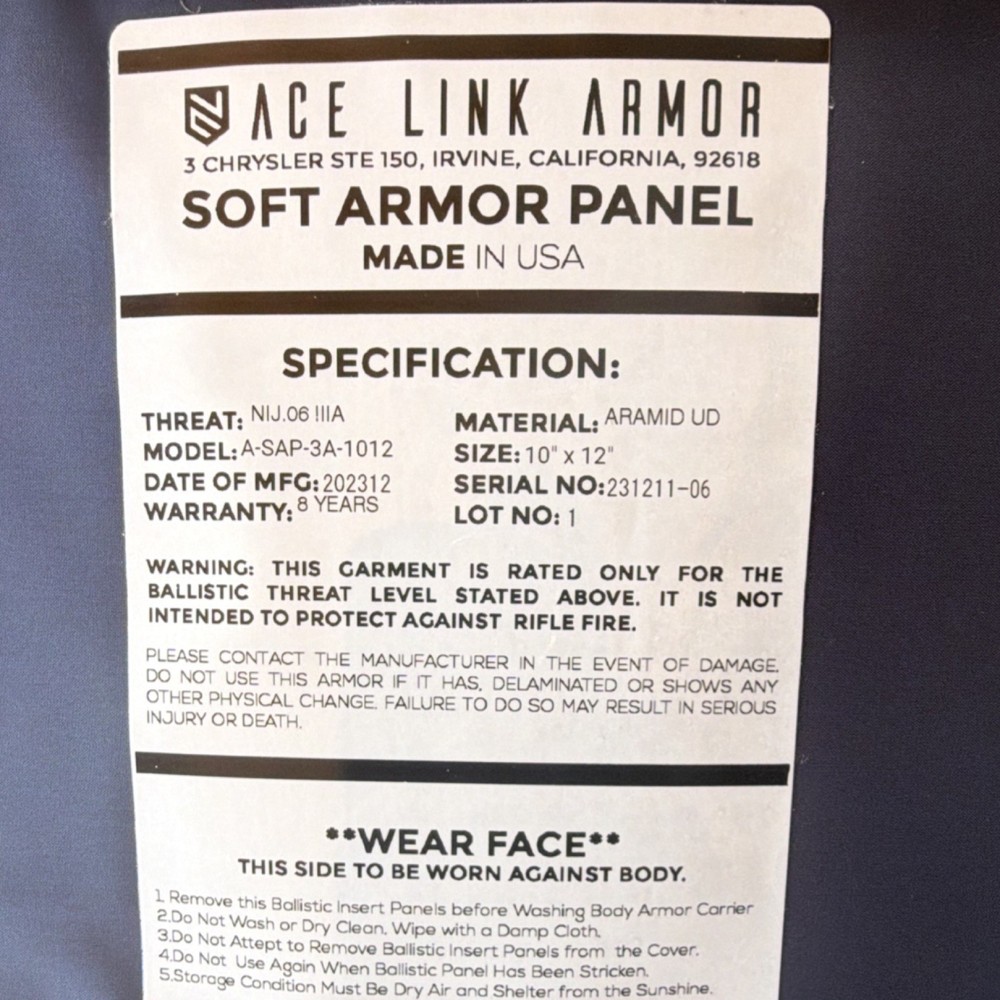Ace Link Armor Fast Deploy Backpack Bundle