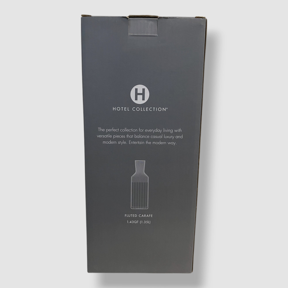 Hotel Collection Clear Fluted Carafe
