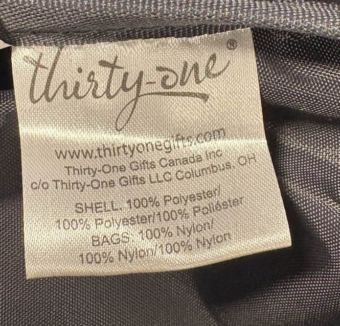 Thirty One Adjustable SlingBack Backpack - Whisper Grey Colorblock