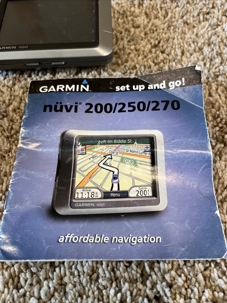 Garmin Nuvi 200 Series GPS Navigation System BUNDLE Tested Works