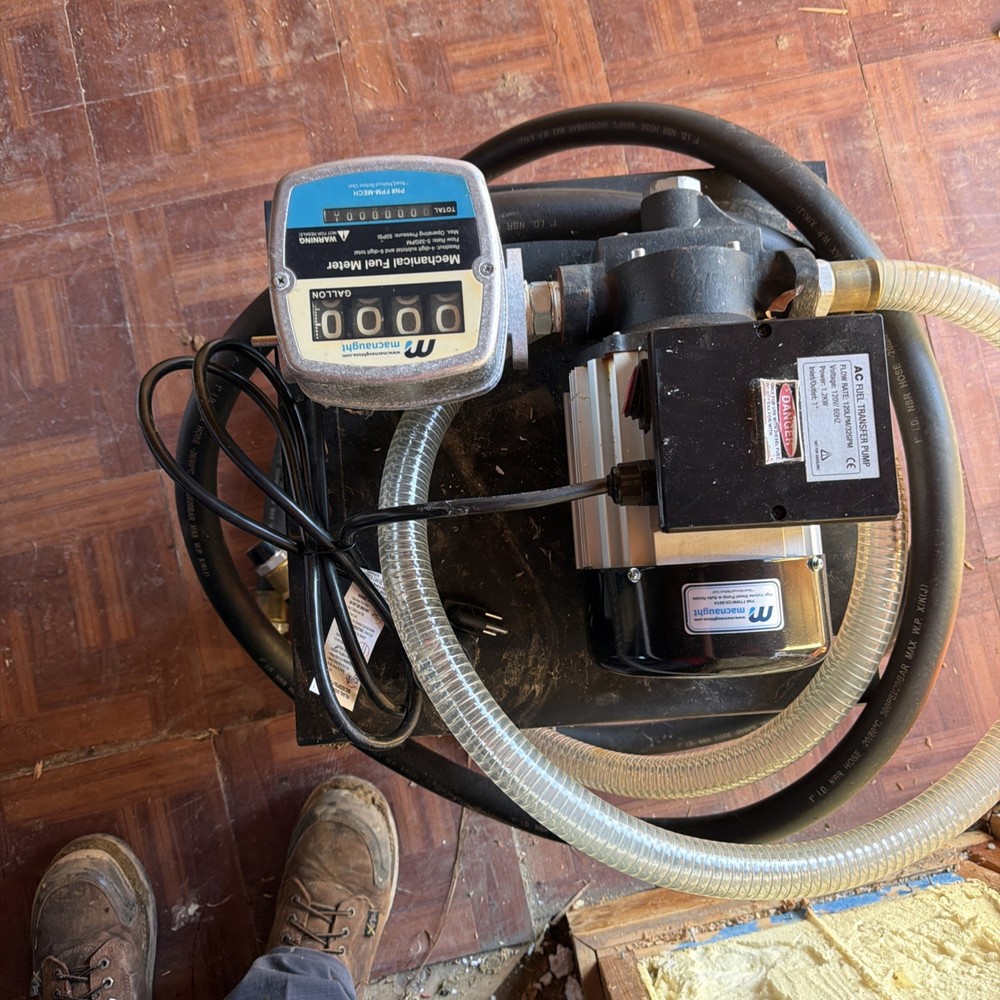 Transfer Pump 120V Plug In Caught With Meter