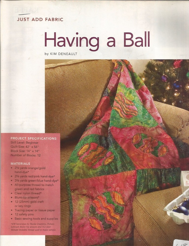 L0134 HAVING A BALL  PATTERN/INSTRUCTIONS