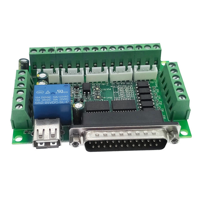 Driver board MACH3 engraving machine 5 Axis CNC breakout board optical coupler