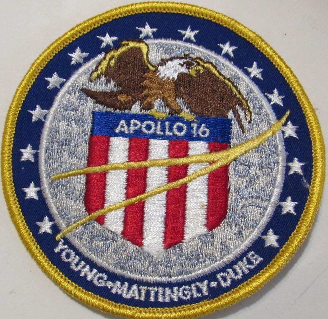 APOLLO 16 CREW PATCH LONGEST LUNAR SURFACE TIME YOUNG MATTINGLY DUKE