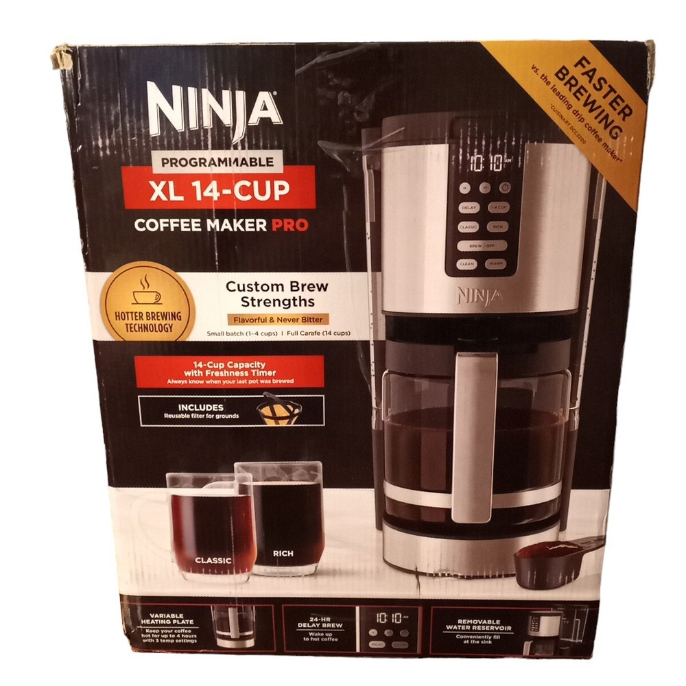 Ninja DCM201 Programmable XL 14 Cup Coffee Maker PRO Reusable Filter Scoop Black
