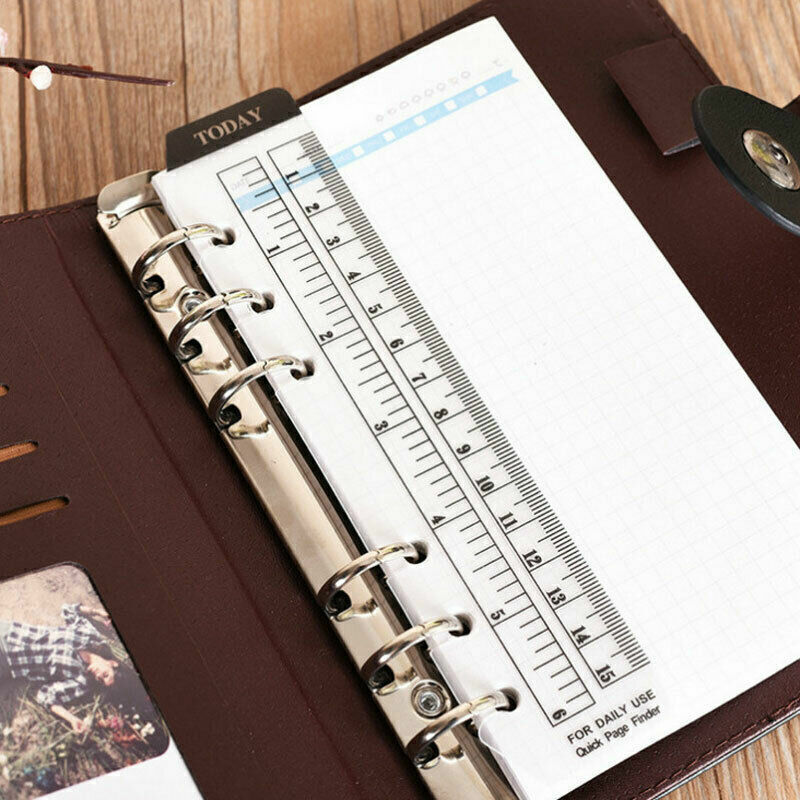 Ruler PVC Today Page Marker Insert organiser refill A5 Size