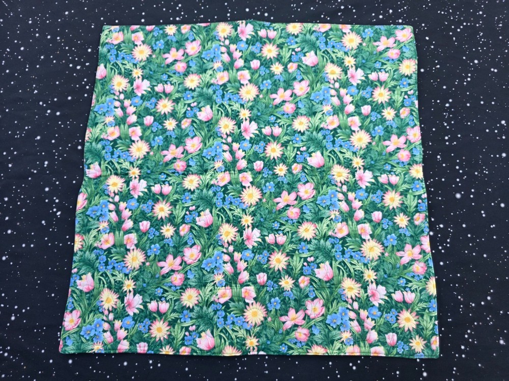 Handmade Quilted Table Topper Square Easter Ducks Flowers eggs Spring