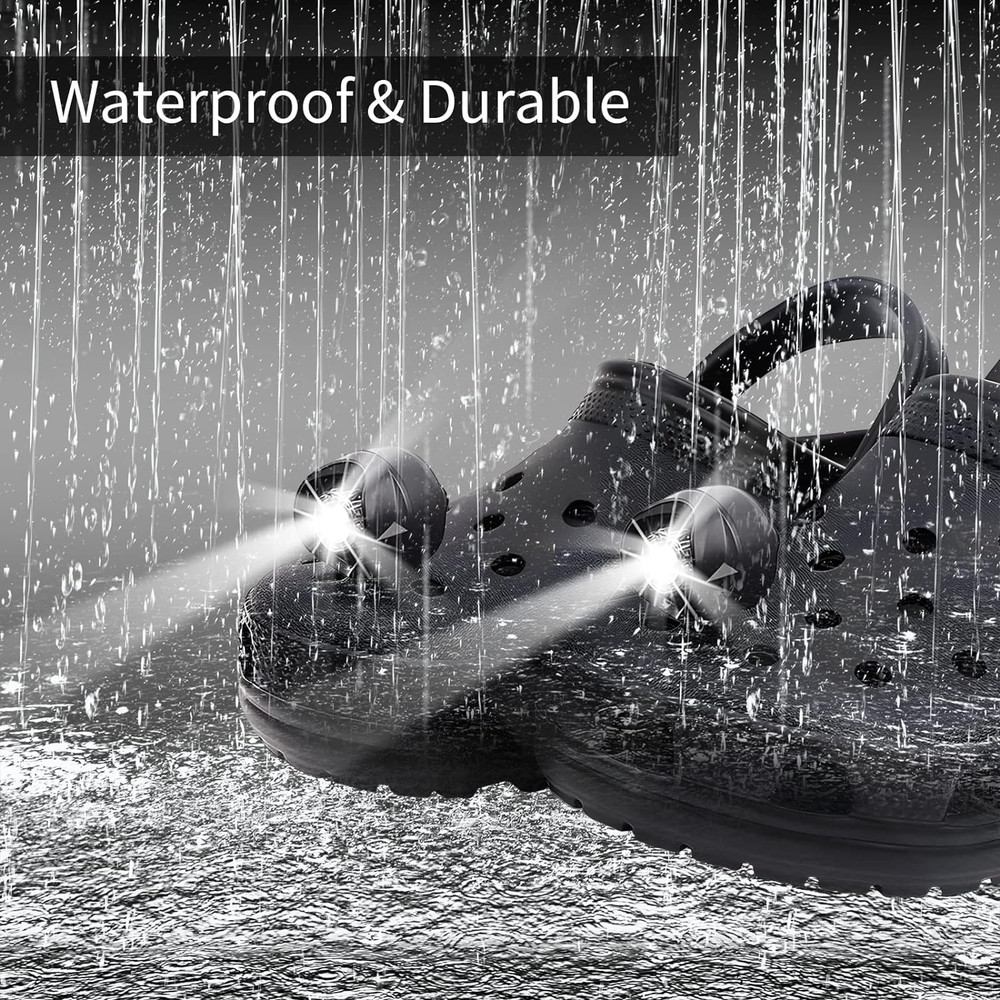 Rechargeable Headlights Compatible with Croc, 2 Pcs LED Lights, Waterproof Ha...