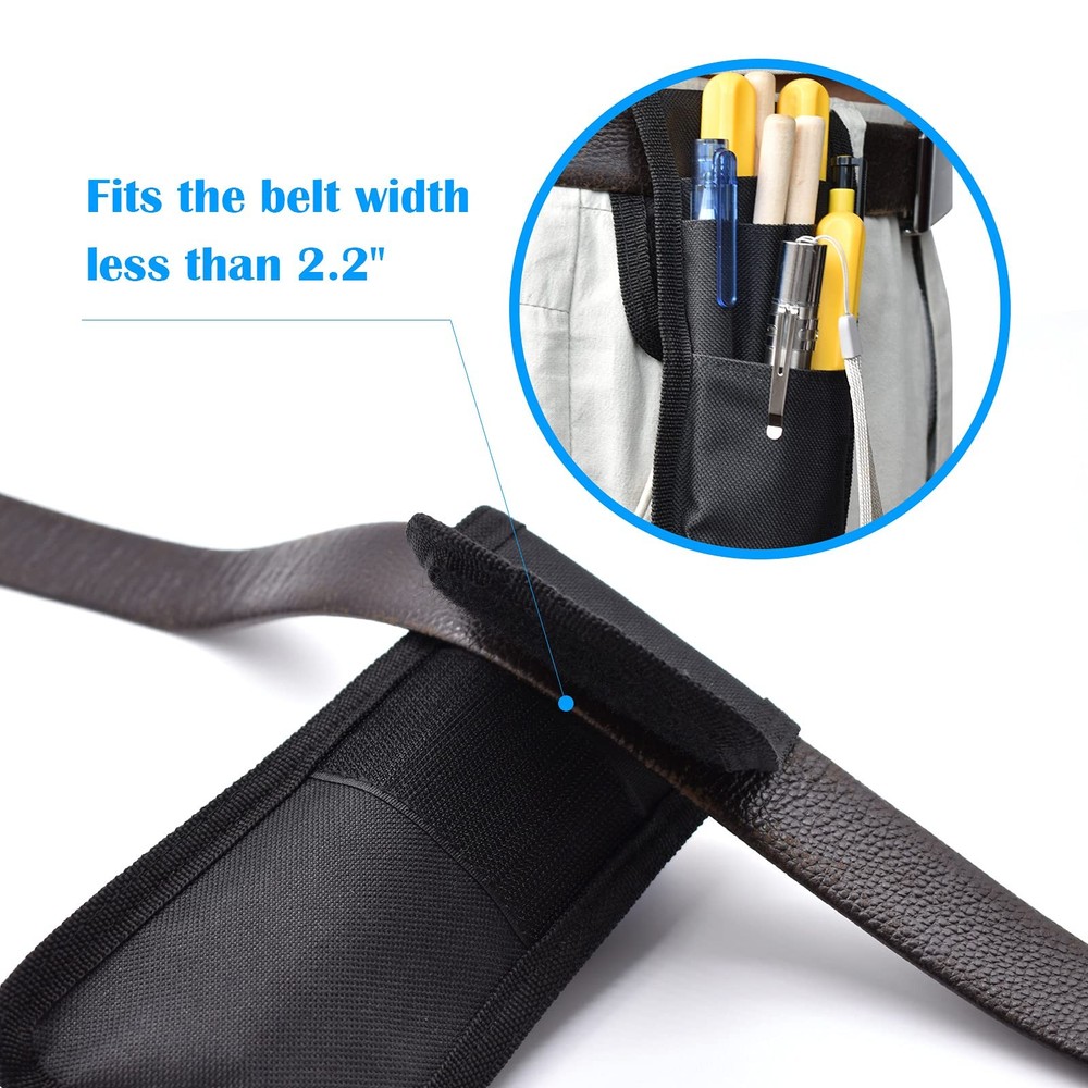 2 Pcs KATOLK Belt Pen Holder, Multifunctional Adjustable Tactical Black