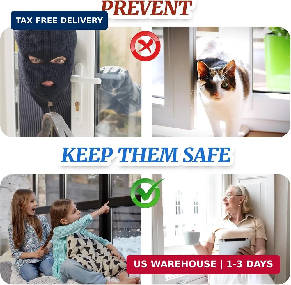 2 Pack Window Sash Locks Window Latches Replacement Cam Action White Window-Lock