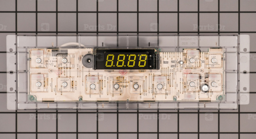 GE WB27X45466 Range Control Board & Control Panel/Overlay (White) WB07X24623