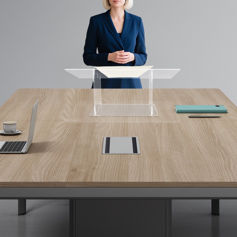 Elegant Acrylic Tabletop Podium Stand for Presentations - Lightweight & Durable