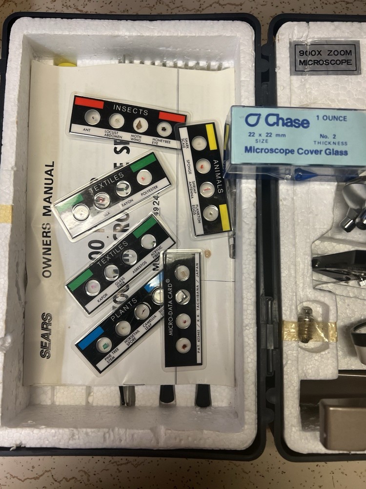 Sears Microscope Set vintage used 900x zoom