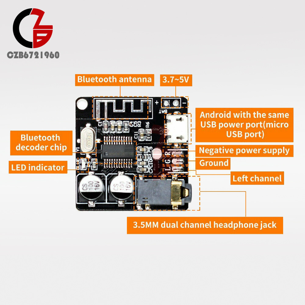 Bluetooth 5.0 MP3 Decoder Board Audio Pro Amp Receiver Car MP3 Player Wireless