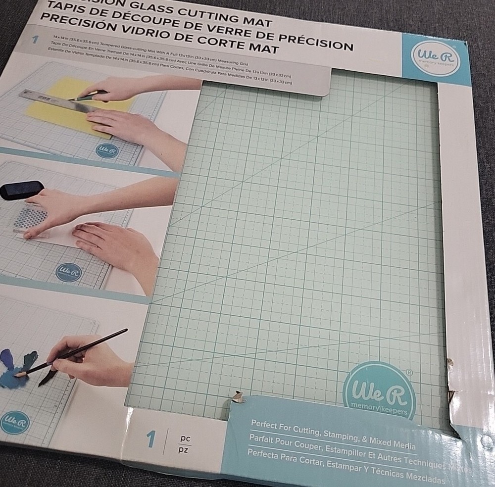 We R Memory Keepers Glass Cutting Mat, White, Sturdy Craft Work Surface, Easy...