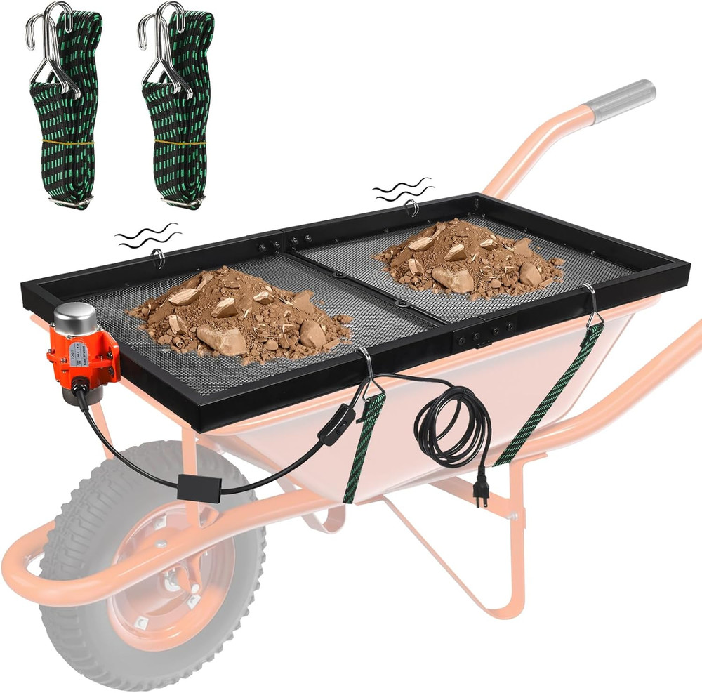 Powerful 30W Vibrating Soil Sifter - Efficient Compost & Rock Screening Tool
