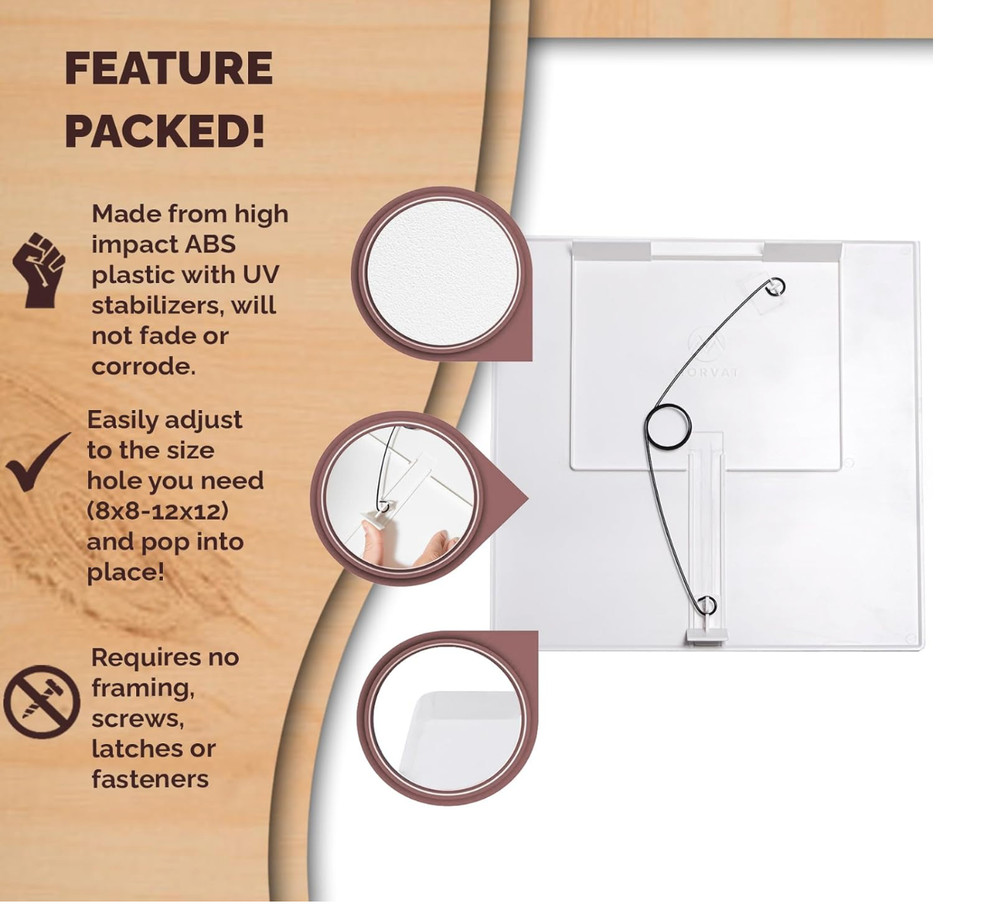 4 Pack Morvat 14x14 Adjustable Spring Access Panel for Drywall & Ceiling